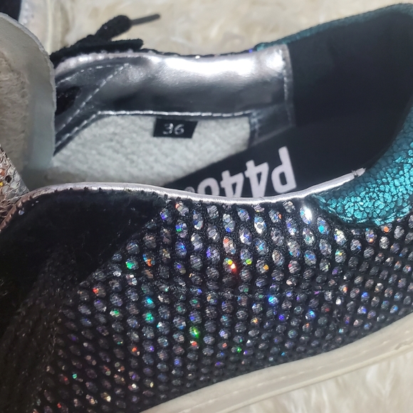 NWOT p448 silver/glass metallic slip ons size 36 - Picture 8 of 9